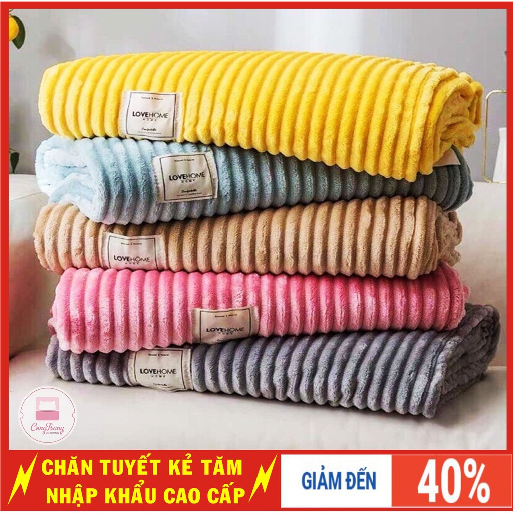 Chăn tuyết kẻ tăm mới về 2019 siêu đẹp - Kích thước 2mx2m3