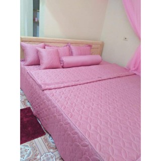 Bộ chăn ga gối chần bông vải sateen
