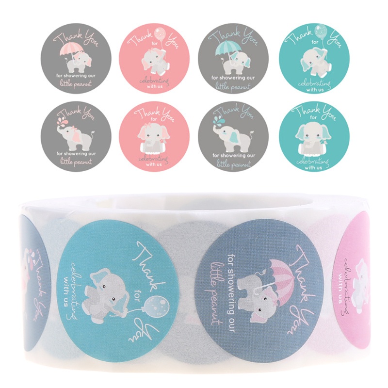 Set 500 Nhãn Dán In Chữ Thank You Trang Trí Phong Bì/Tiệc Cưới