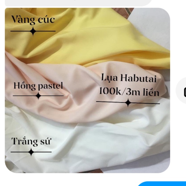 Vải lụa habutai 3m liền