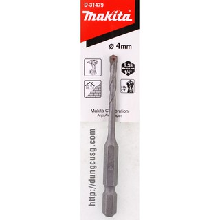 Mũi khoan tường 4mm chân lục giác cho máy bắn vít Makita D-31479