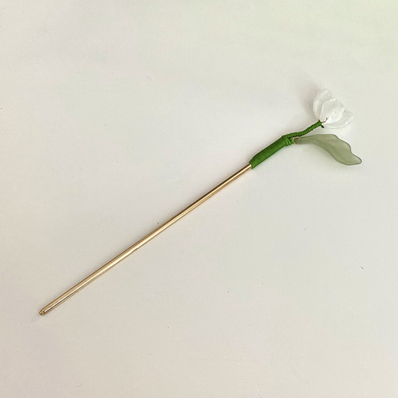 Kẹp Tóc Hình Hoa Tulip Đính Quả Cầu Lông Phong Cách Cổ Điển Thời Trang Cho Nữ