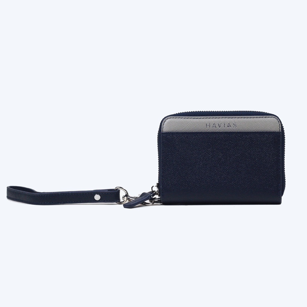 VERSA HAVIAS ví mini unisex thủ công da bò Saffiano Ý thật 100%
