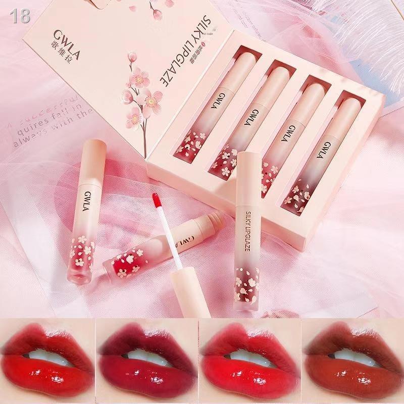 Bộ son bóng nước tráng gương Geweila không phai màu niche thương hiệu lâu trôi dưỡng ẩm giá rẻ phong cách nữ sinhR