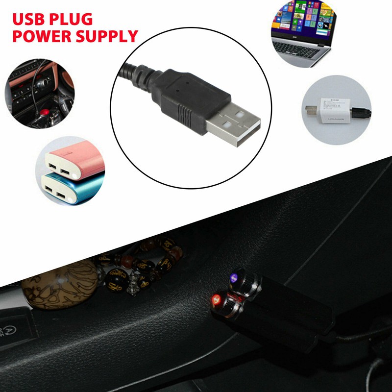 Đèn Led Chiếu Trần Nhà Ánh Sáng Đỏ + Tím Kết Nối Usb