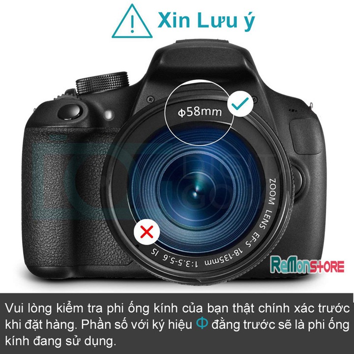 Lens cap 55mm nắp đậy bảo vệ ống kính máy ảnh phi 55mm