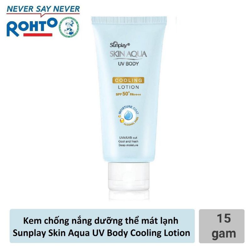 Kem chống nắng dưỡng thể mát lạnh Sunplay Skin Aqua UV body cooling lotion 15 gr