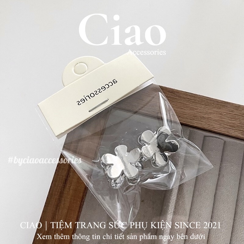 [HOẢ TỐC 1H] Set 2 kẹp tóc/ Phụ kiện tóc thiết kế hoạ tiết sang trọng cổ điển mã 27 Ciao accessories