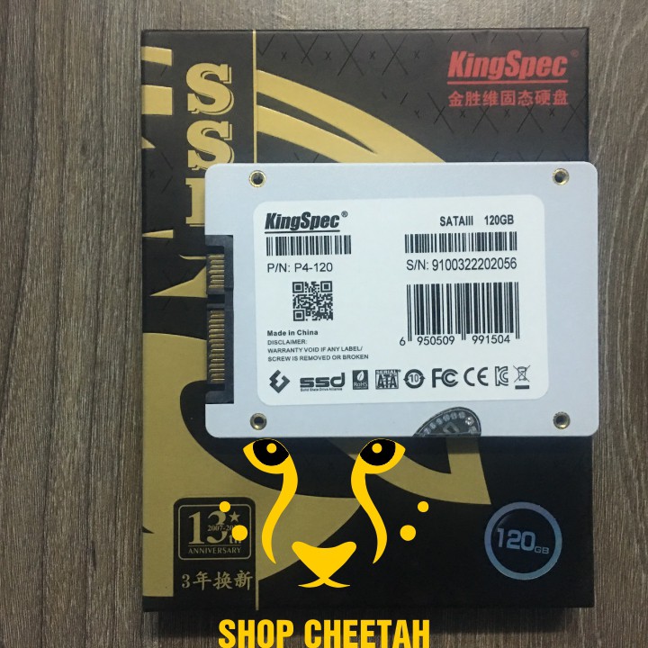 Ổ cứng SSD KingSpec 120GB – CHÍNH HÃNG – Bảo hành 3 năm – SSD 120GB – Tặng cáp dữ liệu Sata 3.0