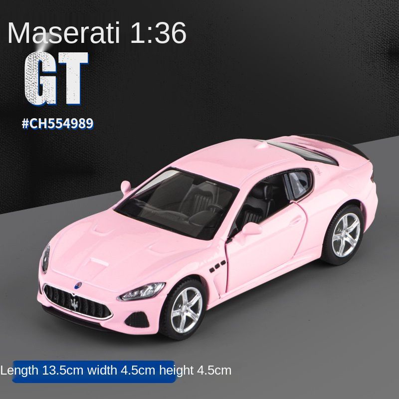 Mô hình xe hơi Lamborghini Nissan GTR Maserati BenzG63 tỉ lệ 1:36 tông màu hồng tùy chọn kiểu dáng