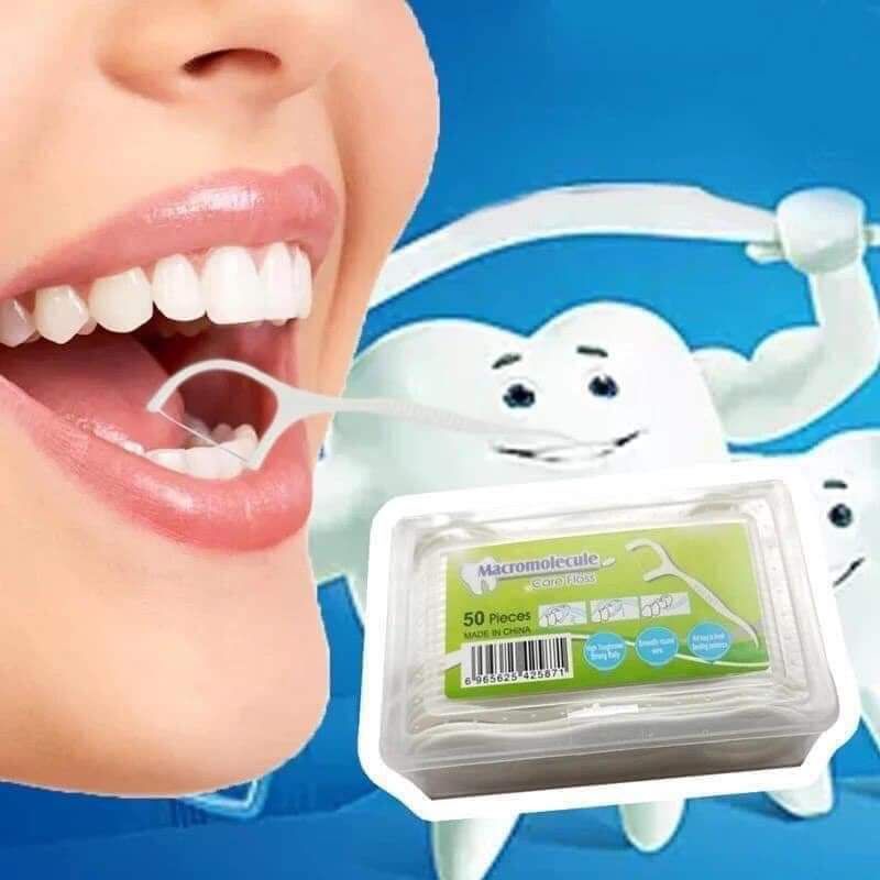 HỘP 50 CHIẾC TĂM CHỈ NHA KHOA Tiện Dụng