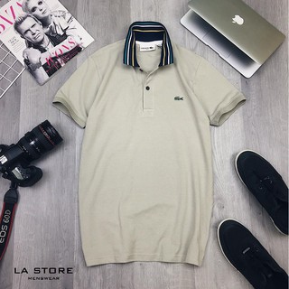 Áo thun cá sấu lacoste viền cổ