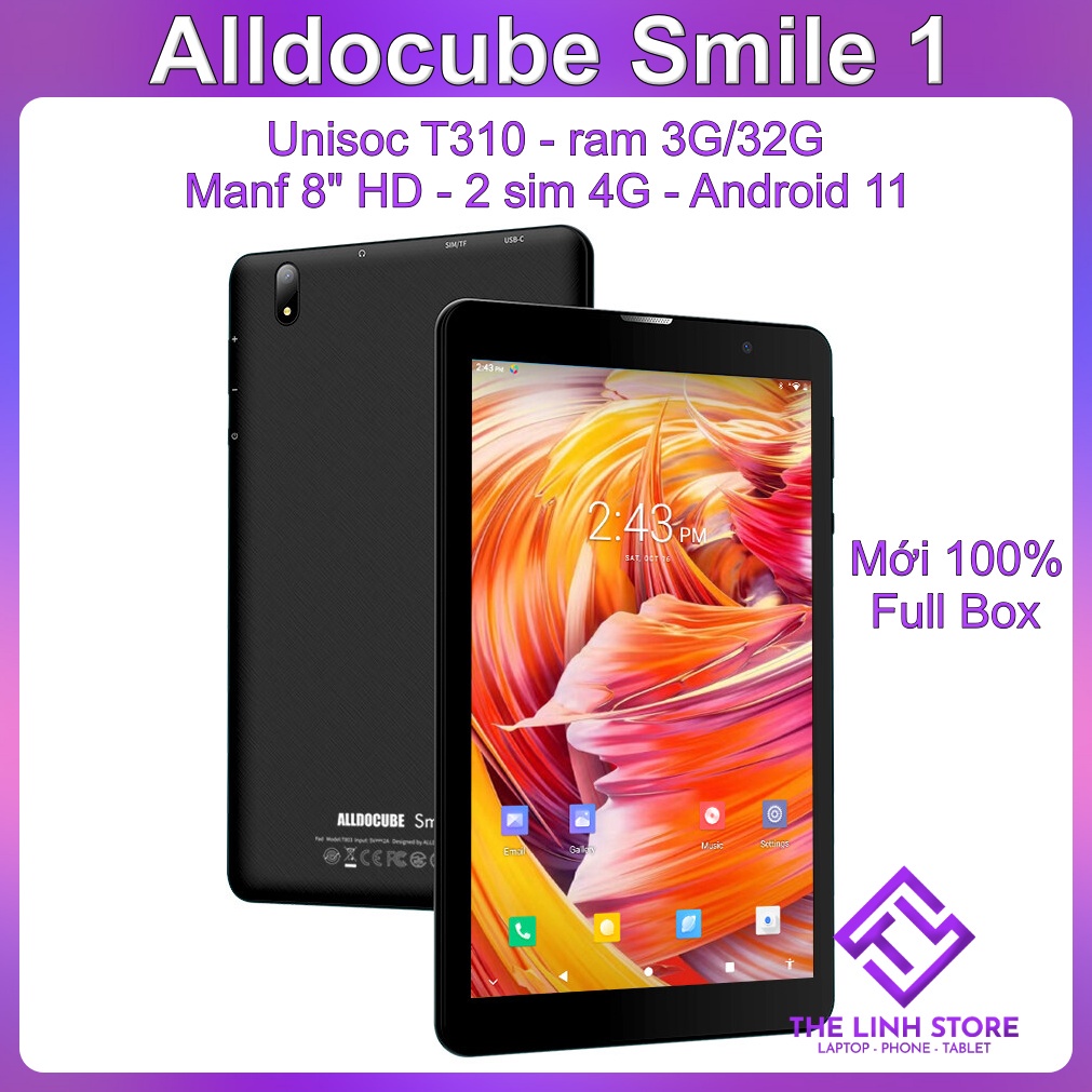 Máy tính bảng Alldocube Smile 1 T803 màn 8 inch - 2 sim hỗ trợ 4G ram 3G 32G