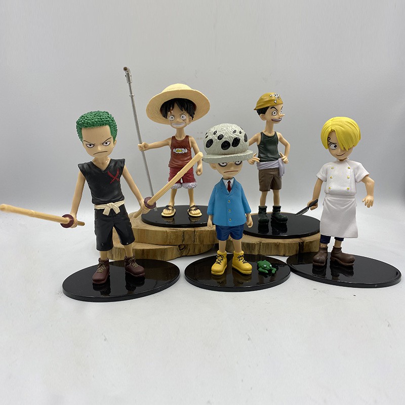 Mô hình 5 nhân vật One Piece  - Luffy, Zoro, Sanji, Chopper, Nami, Robin, Franky, Brook, Usopp