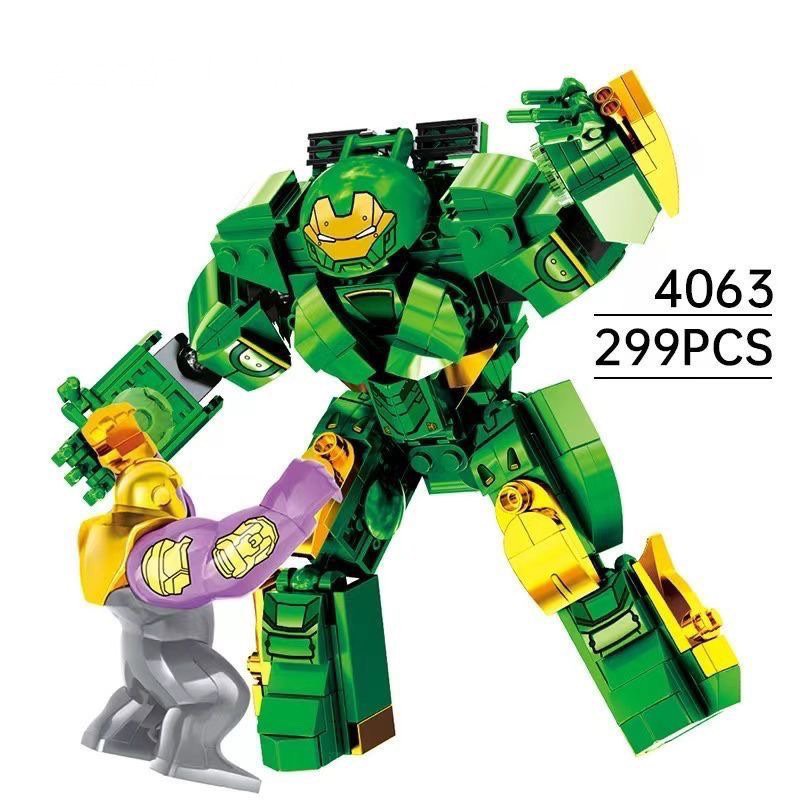 Bộ xếp hình lego lắp ghép IRONMAN HULKBUSTER 4062 4063 4064 4065 lôgo Hammerhead Siêu Robot Hulk Buster người sắt