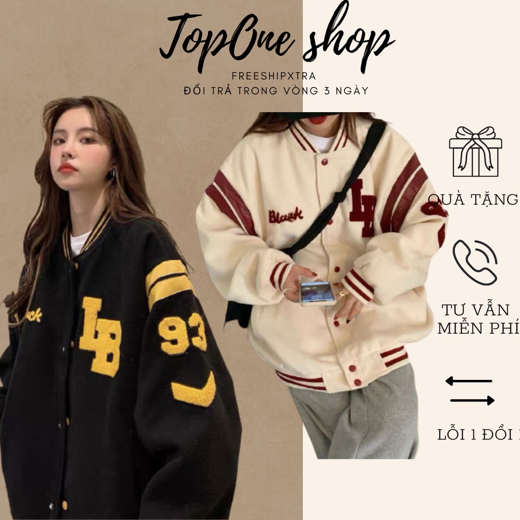 áo khoác bomber IB93 phối đồ cực ngầu 2 màu đen trắng
