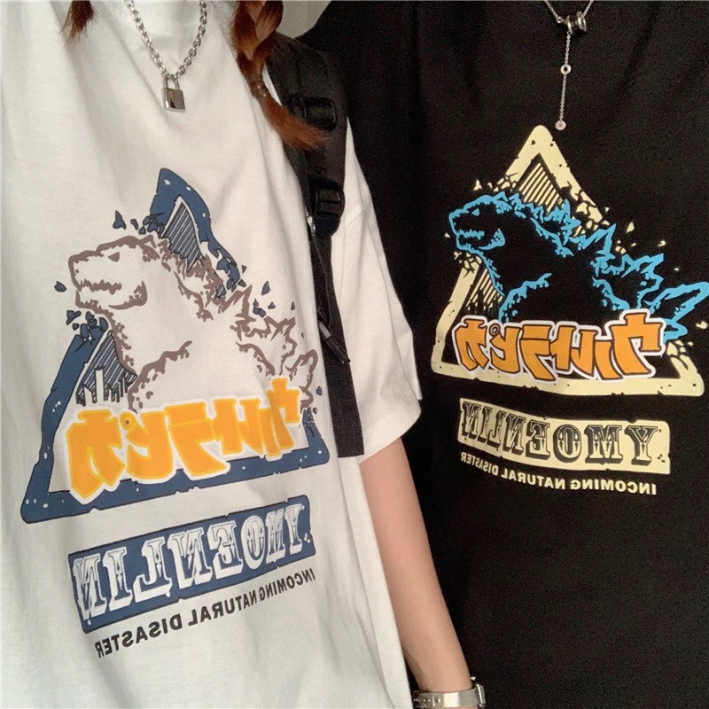 [Quà tặng là khẩu trang bạn nhé]Áo phông tay lỡ khủng long gozila siêu hót siêu dễ mặc-May22 | BigBuy360 - bigbuy360.vn