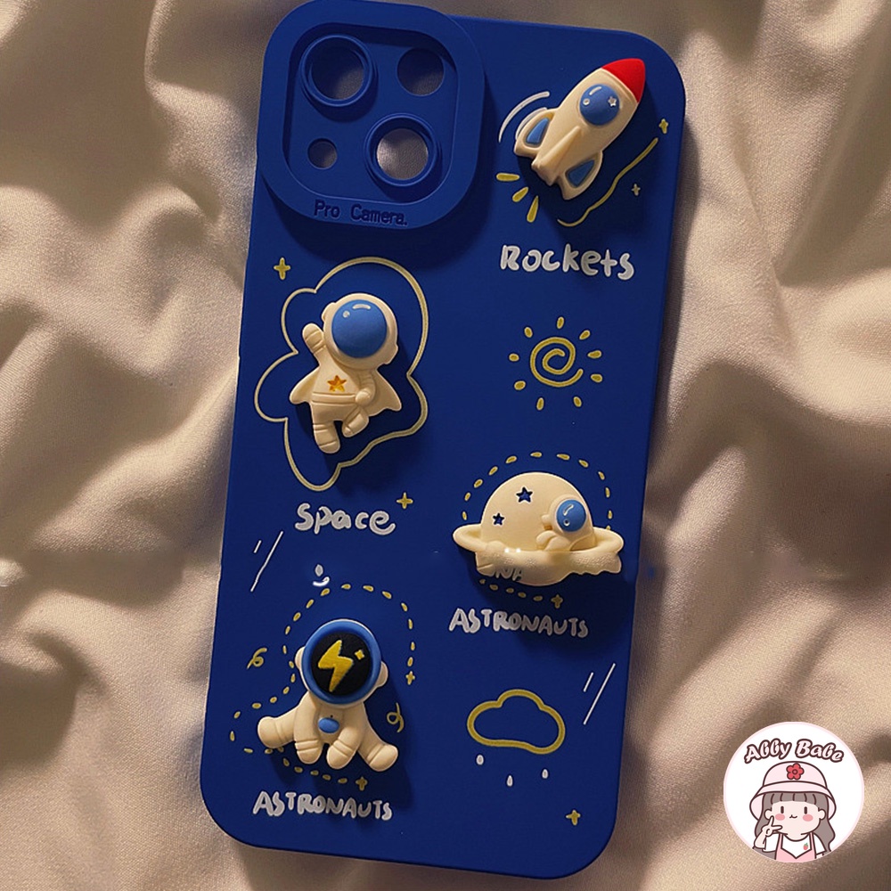 Ốp Điện Thoại TPU Mềm Hình Phi Hành Gia 3D Cho IP 13 12 11 Pro Max XS XR 8 7 Plus