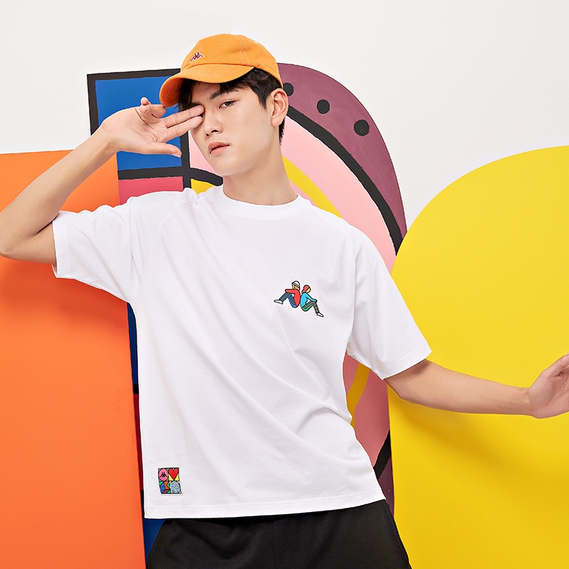 Áo Thun Kappa Tay Ngắn In Chữ Athleisure K0BX2TD36D Thời Trang Mùa Hè Cho Nam Và Nữ
