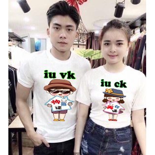 ÁO thun đôi iu vk iu ck y hình