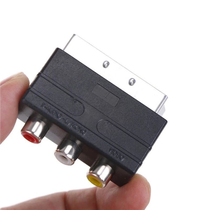 Bộ Chuyển Đổi Đầu Cắm BT 21Pin Scart Sang 3 RCA Cho TV AV DVD S-Video