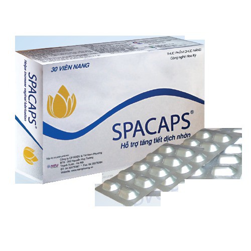 Spacaps - Hỗ trợ tăng tiết dịch nhờn- Giúp giảm khô hạn ở phụ nữ, cân bằng nội tiết tố nữ (Hộp 30 viên)