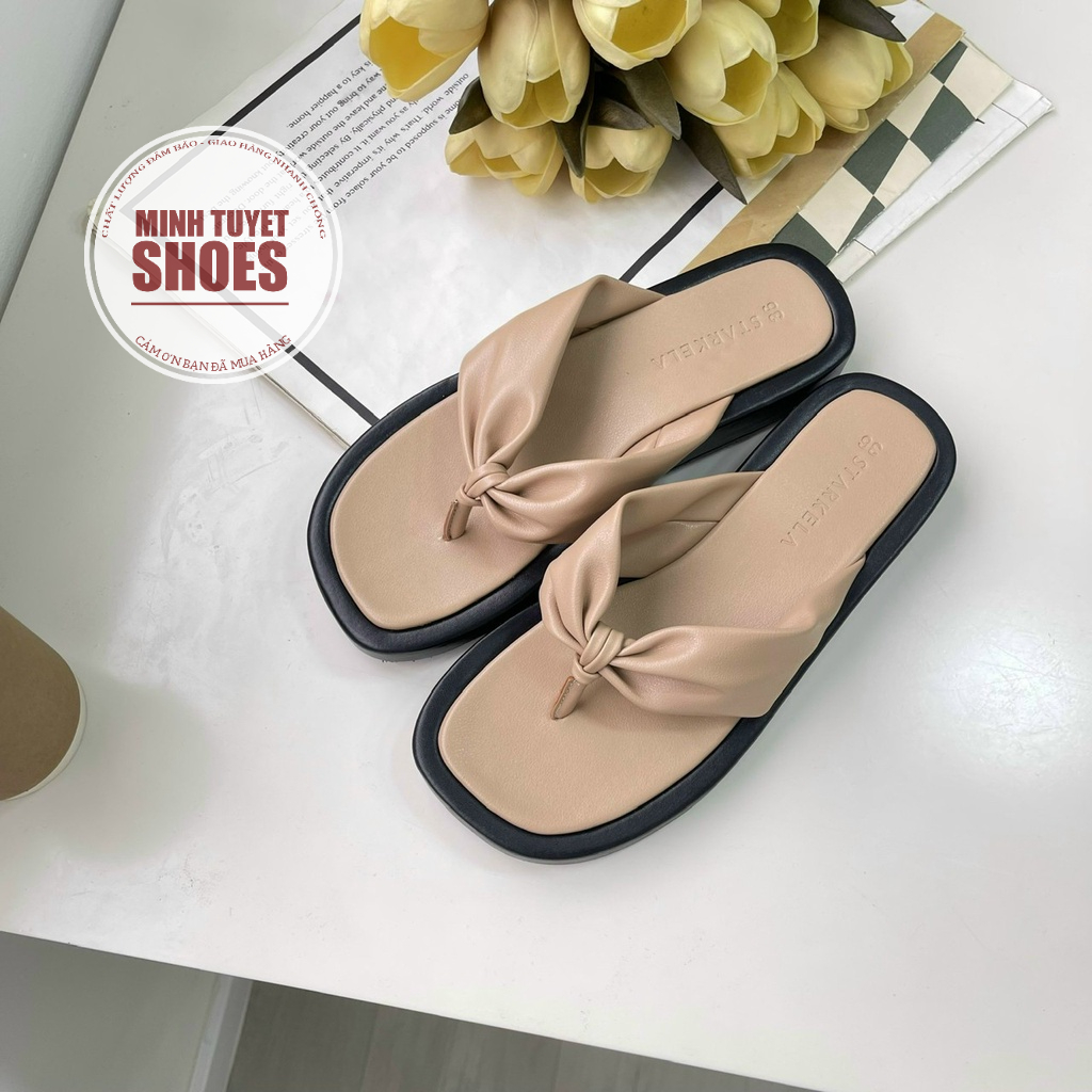 giày dép nữ minhtuyetshoes đế xuồng cao 3cm kiểu kẹp ngón nhiều màu mẫu mới xinh xắn đi biển