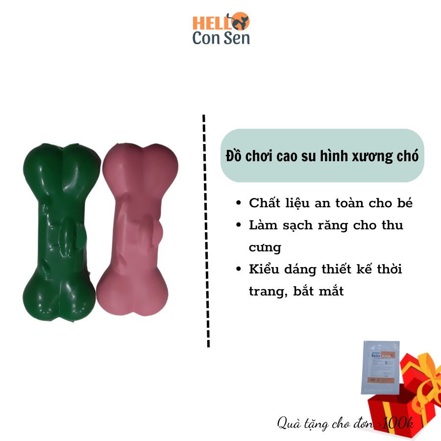 Đồ Chơi Cao Su Hình Xương Có Gai CHÓ MÈO THÚ CƯNG ĐỦ SIZE