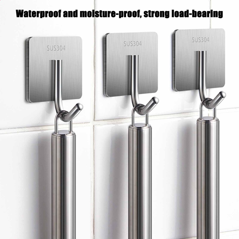 Set 5 Móc Treo Đồ Gắn Tường Bằng Thép Không Gỉ Chất Lượng Cao