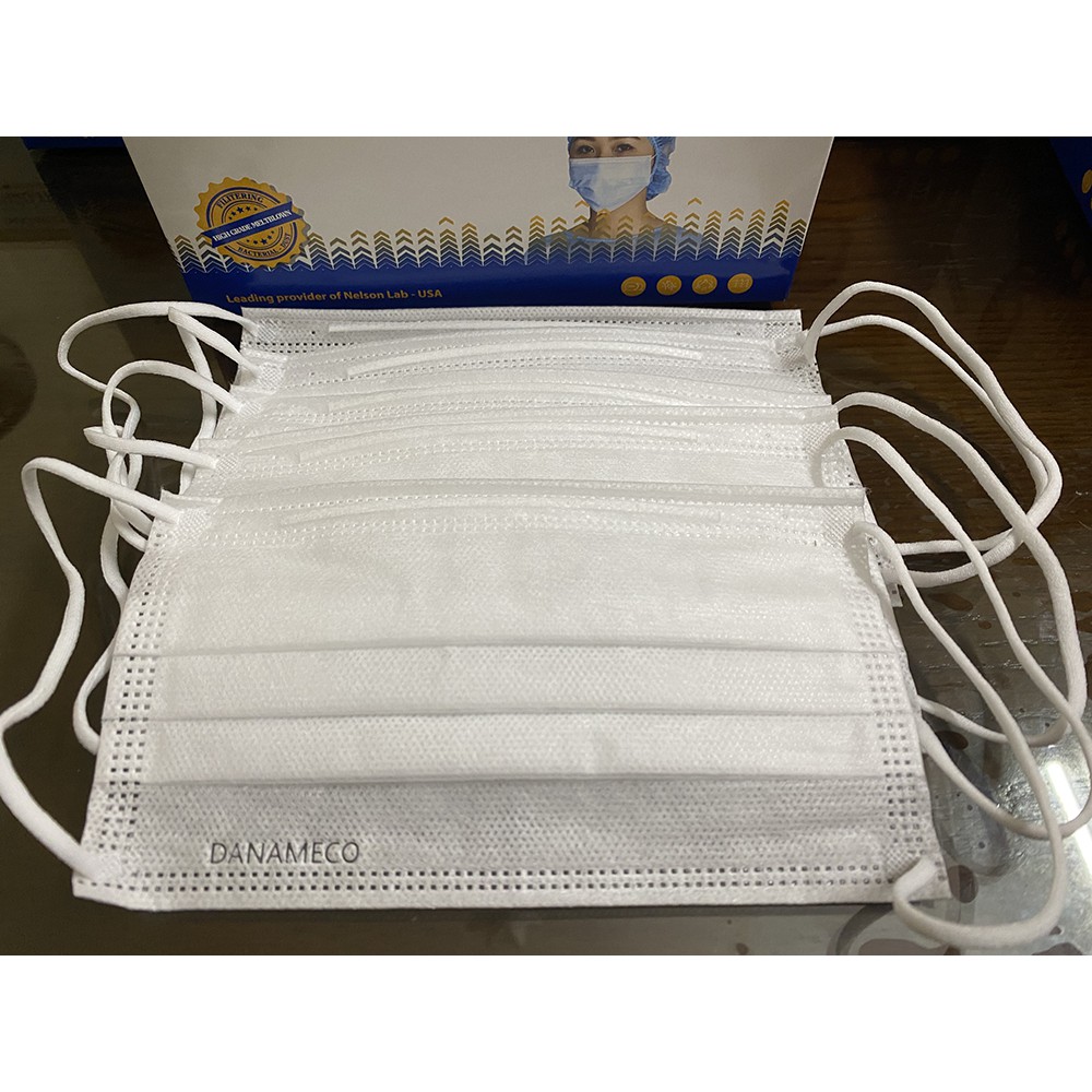 Hộp 50c KTYT DANAMECO - Hàng cao cấp, dập Logo, White | BigBuy360 - bigbuy360.vn