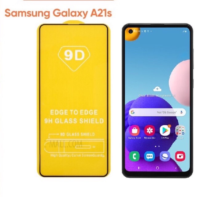 Kính cường lực 9D full màn Samsung A21s cao cấp