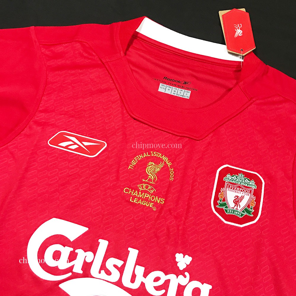 [GIÁ TỐT] Áo bóng đá Liverpool Retro 2005 Đỏ sân nhà Thái cao cấp