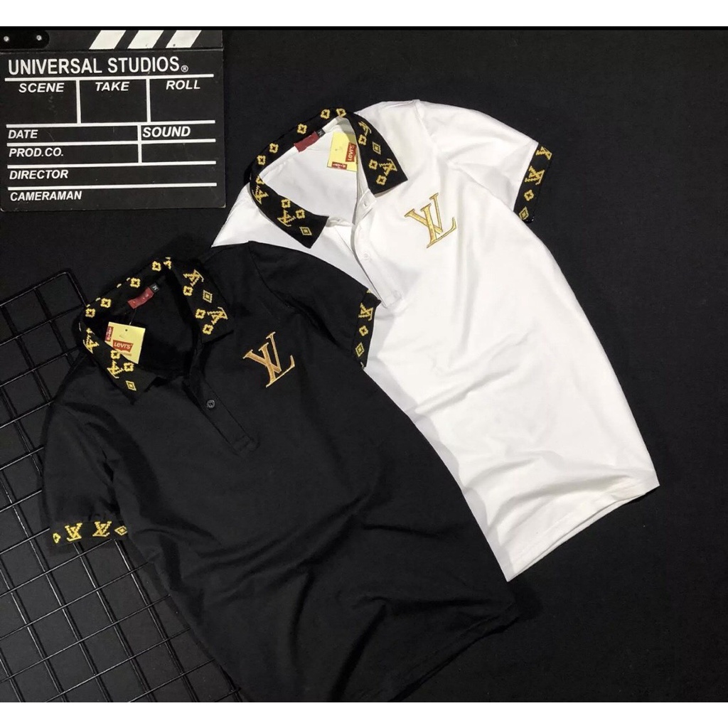 Áo thun nam POLO tay ngắn vải cotton co giãn thêu L.V form đẹp,mẫu mới,giá rẻ-PVT FASHION