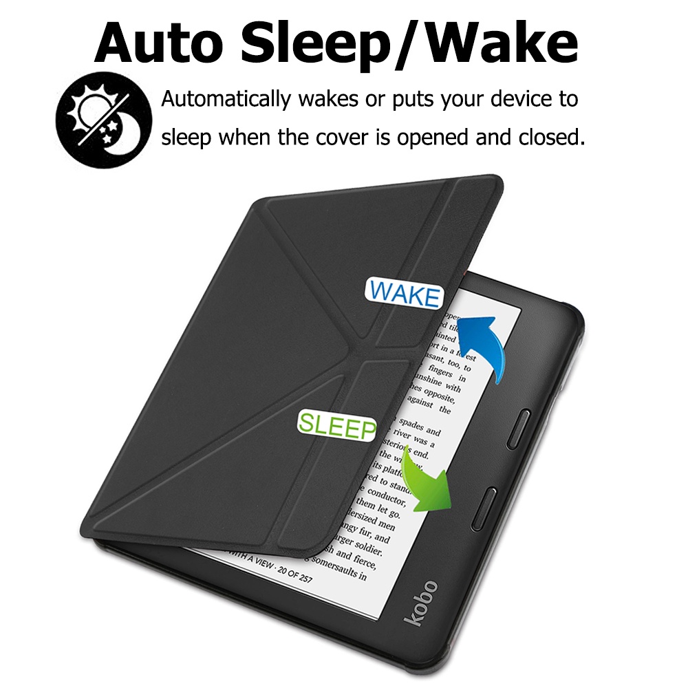 Ninki Bao Da PU Máy Kobo Libra 2 / Kobo Sage / Premium Tự Động Bật / Tắt Cho Kobo Libra 2 2021