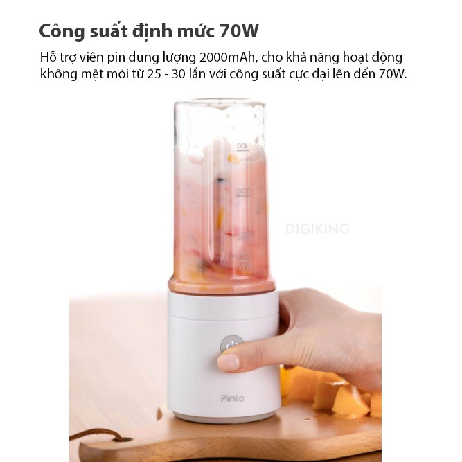 [Mã 2404EL10K giảm 10K đơn 20K] Máy xay sinh tố Xiaomi Xiao Mijia Portable Juice Machine 350ml