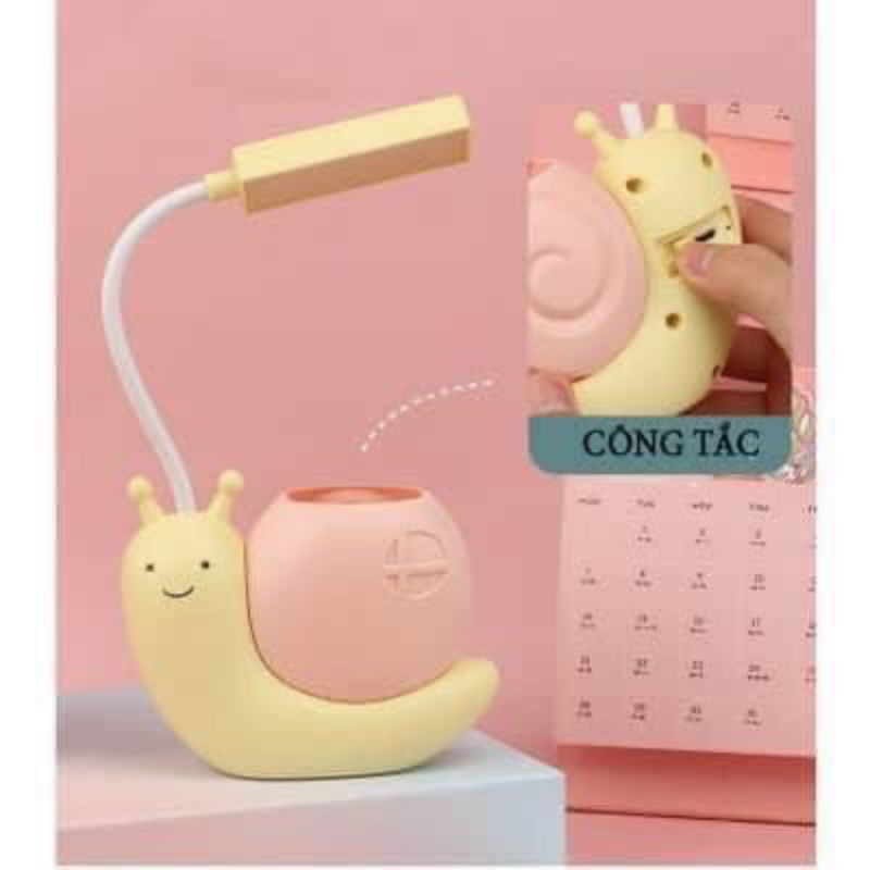 Đèn học để bàn led tích điện ỐC SÊN đầu sạc usb tiện lợi cho bé - TH