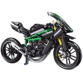 Lắp ráp Technic - Mould King 23002 ( Xếp Hình Moto Phân Khối Lớn Kawasaki H2-R 639 Mảnh )