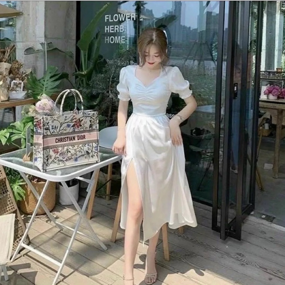 Đầm nữ kiểu dáng tiểu thư sang trọng tinh tế sang trọng quý phái