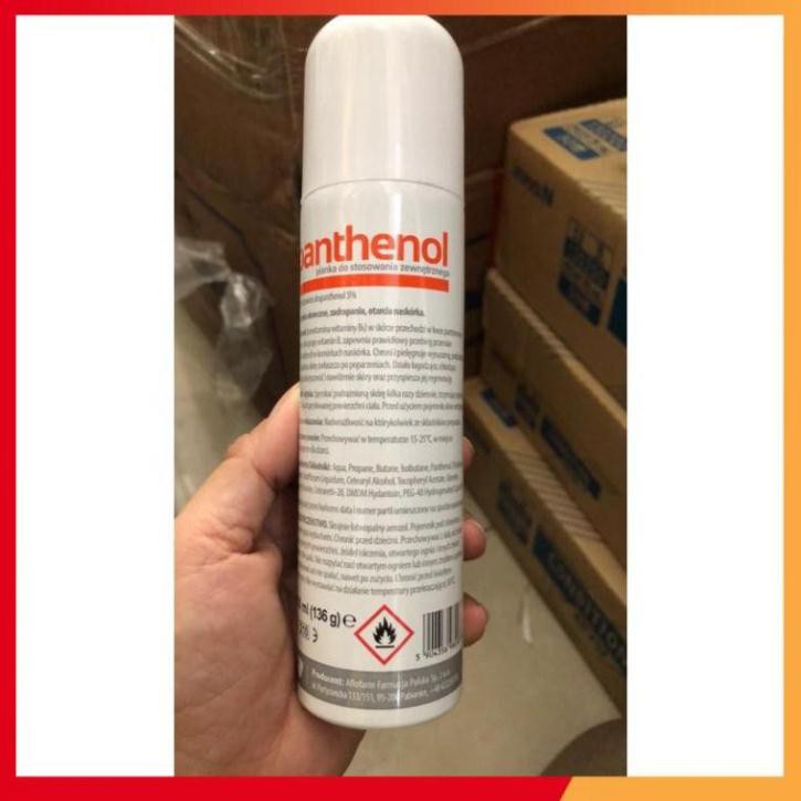 Xịt bỏng Panthenol  làm dịu, giảm kích ứng da, giữ ẩm và bảo vệ da, phục hồi tế bào da