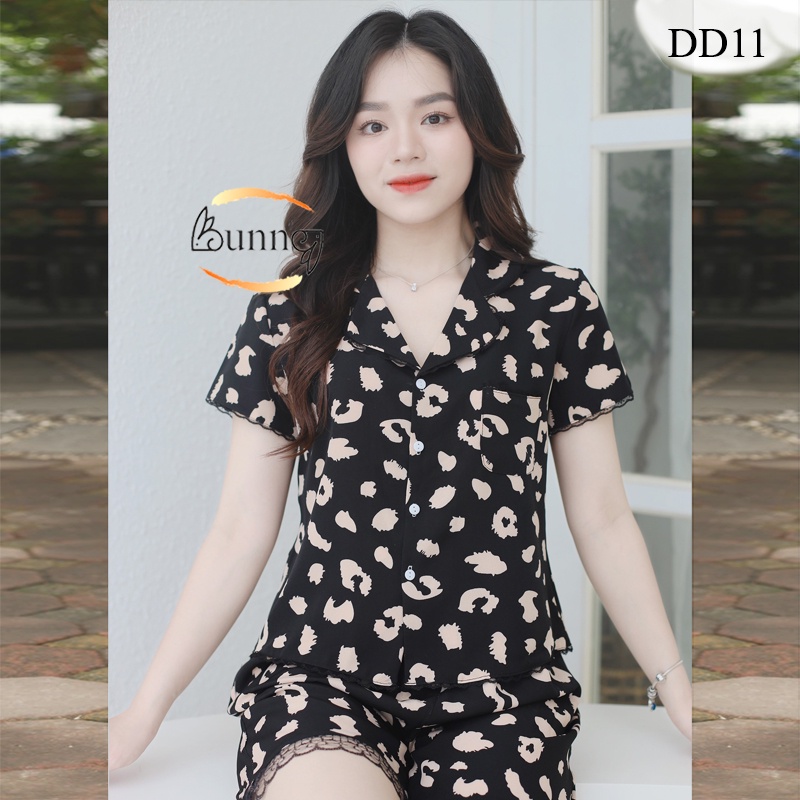 [Bunny] Đồ bộ mặc nhà thiết kế, quần áo nữ mẫu đùi mặc hè xịn sò