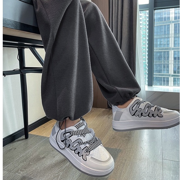 Quần Dài Thể Thao Ống Rộng Có Dây Rút 4 Màu Sắc Chọn Lựa Phong Cách retro Mỹ Cho Nữ