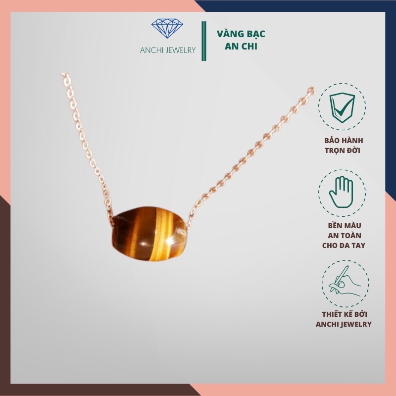 Lu thống đá mắt hổ phong thủy mệnh thổ / kim. Anchi jewelry