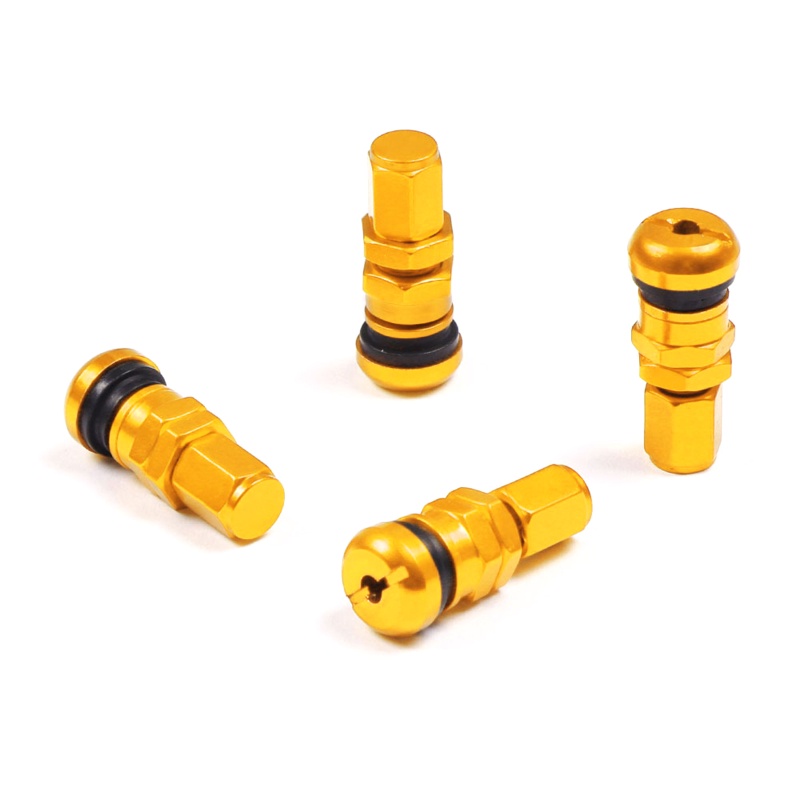 Bộ 4 Nắp Van Bánh Xe Hơi / Xe Máy Hình Lục Giác Bằng Nhôm