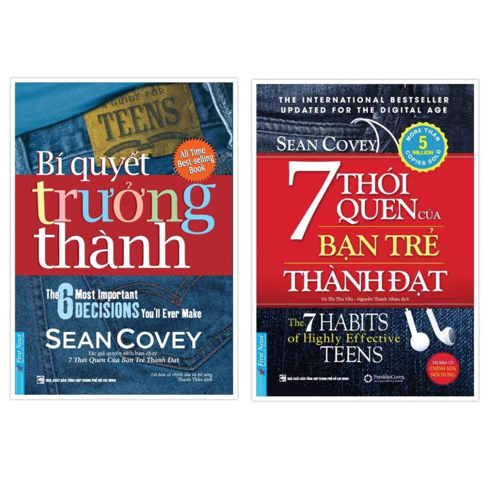 Sách - Combo Bí quyết trưởng thành + 7 thói quen của bạn trẻ thành đạt - First News