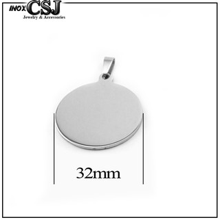 [CSJ]MẶT DÂY CHUYỀN INOX HÌNH TRÒN BÓNG ĐẸP KHÔNG ĐEN