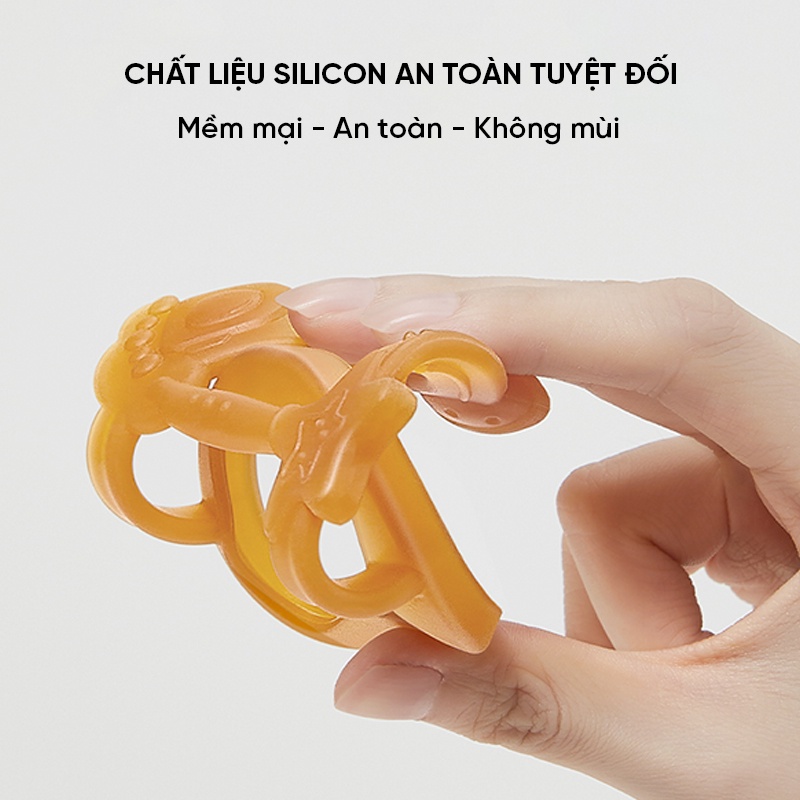 Gặm nướu trẻ em AAG4003 ngậm nướu cầm tay silicon mềm an toàn tiện lợi cho bé