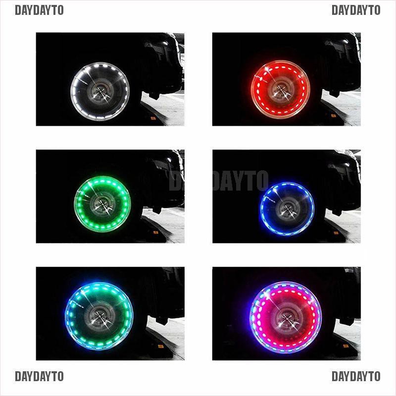 Đèn LED 12 Bóng 4 Chế Độ Gắn Bánh Xe Hơi Dùng Năng Lượng Mặt Trời