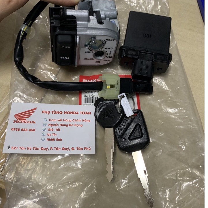 Khóa máy , Ổ khóa AB 125 2013 > 2015 CÓ REMOT ZIN CHÍNH HÃNG HONDA