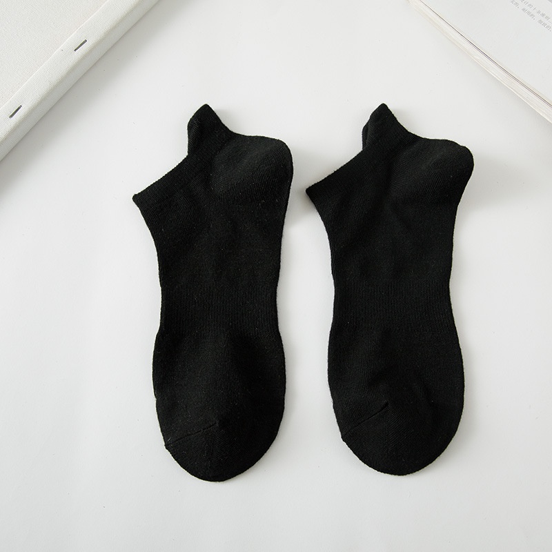 Tất nam cổ ngắn màu trơn chống tuột gót đi mùa hè chất liệu cotton thoáng mát - T039