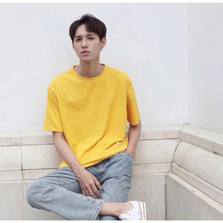 < FREESHIP > Set Áo Thun Vàng phối Quần Basic Kem [ Form UNISEX ]
